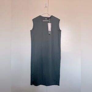 UNIQLO Crew Neck Sleeveless Dress, Blue/Grey, Size S, NWT